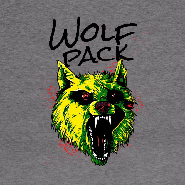 Angry Wolf Wolf Pack Wild Animal by Foxxy Merch
